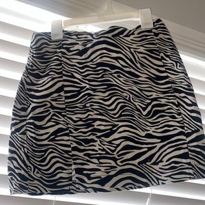 Zebra Print mini skirt lightly used